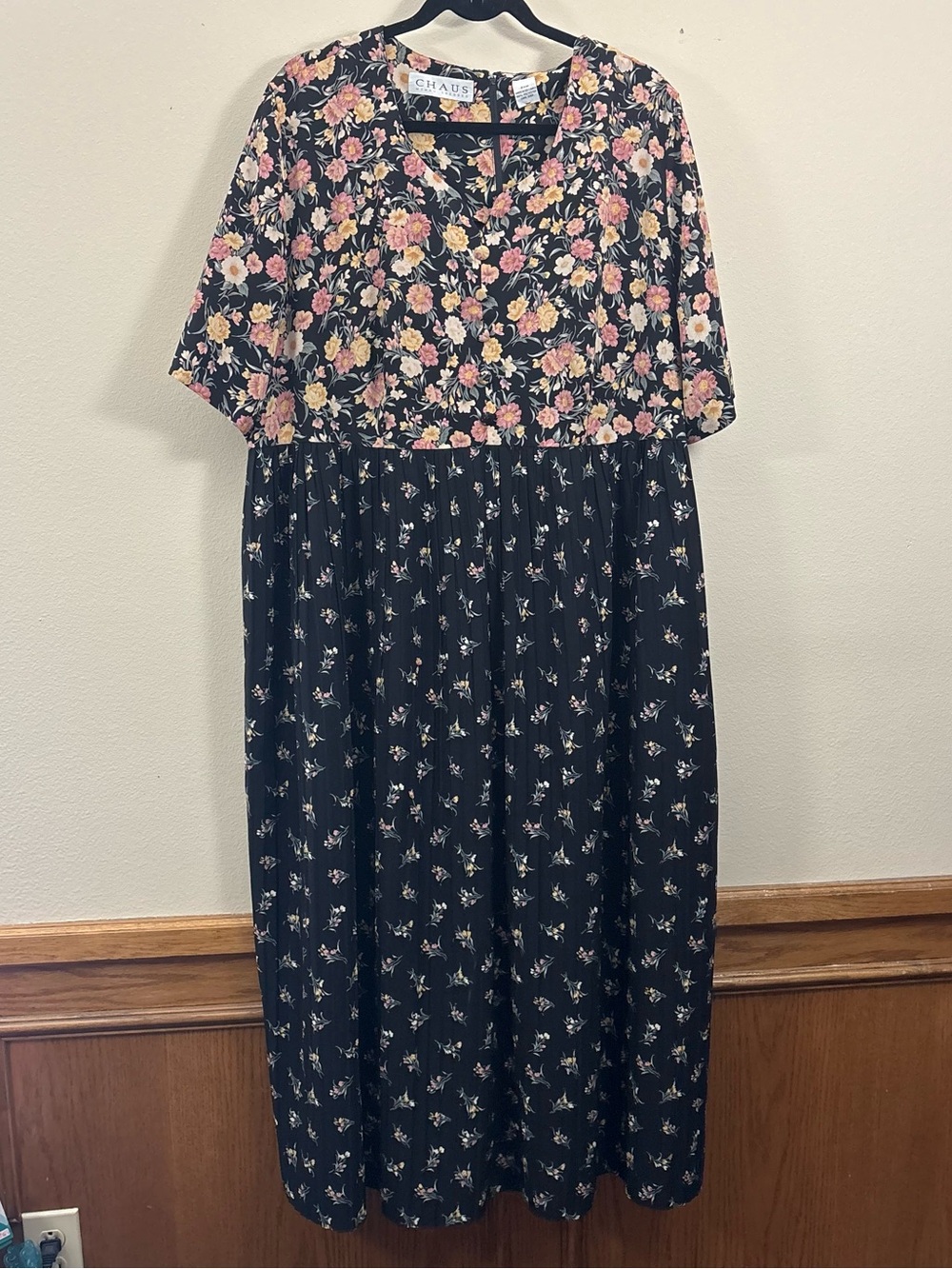 vintage 90s Chaus short-sleeve dress floral women’s size 24W rural grandmacore